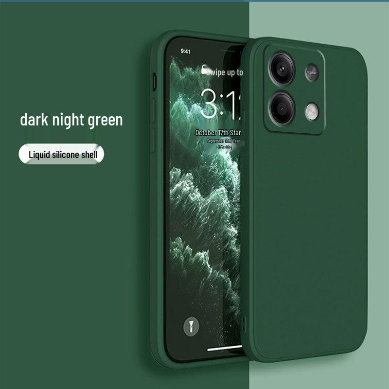Compatible Phone Case for Redmi Note 14, Note 15, and Note 15 Pro - Full Coverage Liquid Silicone, Straight Edge Design