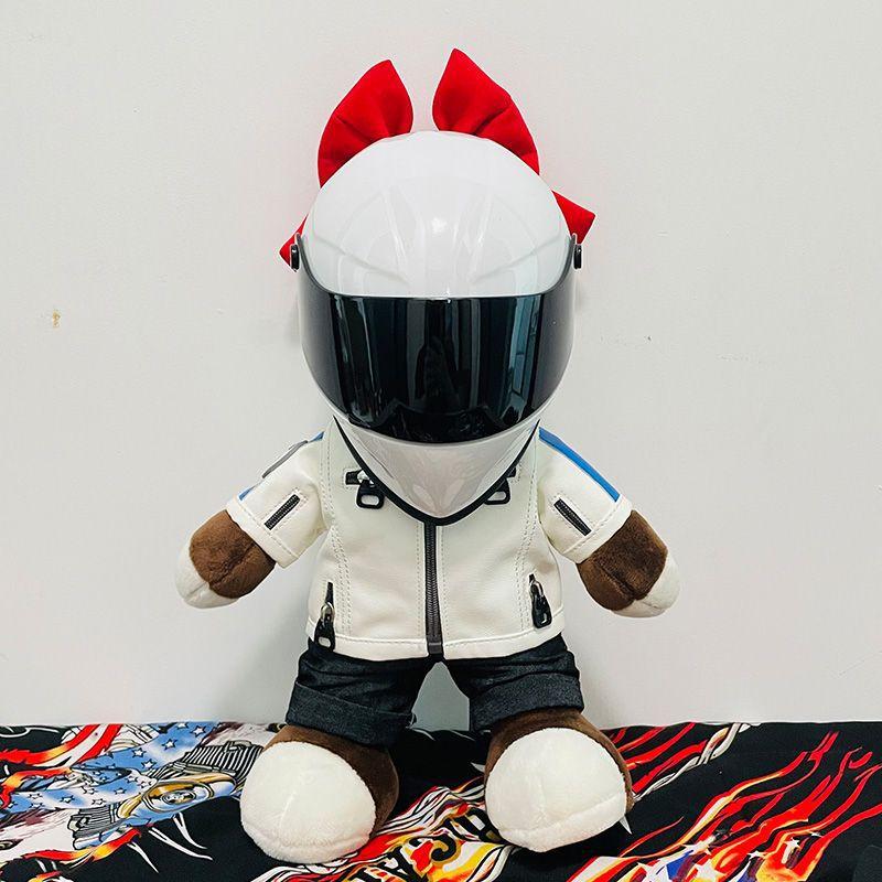 FiK Bow-tied Helmet, Pink Female Motorcycle Doll Helmet, Toy Model, Pet Motorcycle