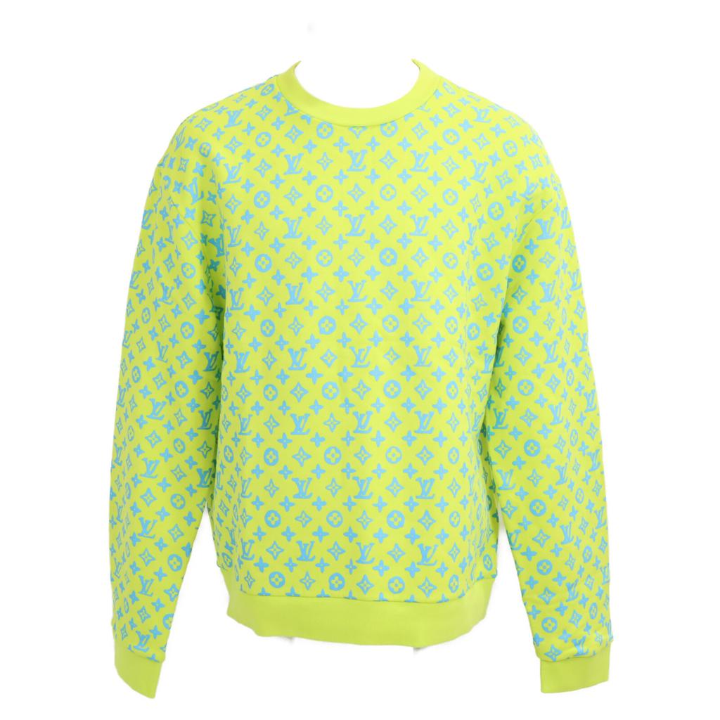 LOUIS VUITTON [Excellent Condition/Domestically Authorized/Made in 2011] RM231 IHN HOY87W Monogram Crew Neck Sweatshirt tops XL greenUsed