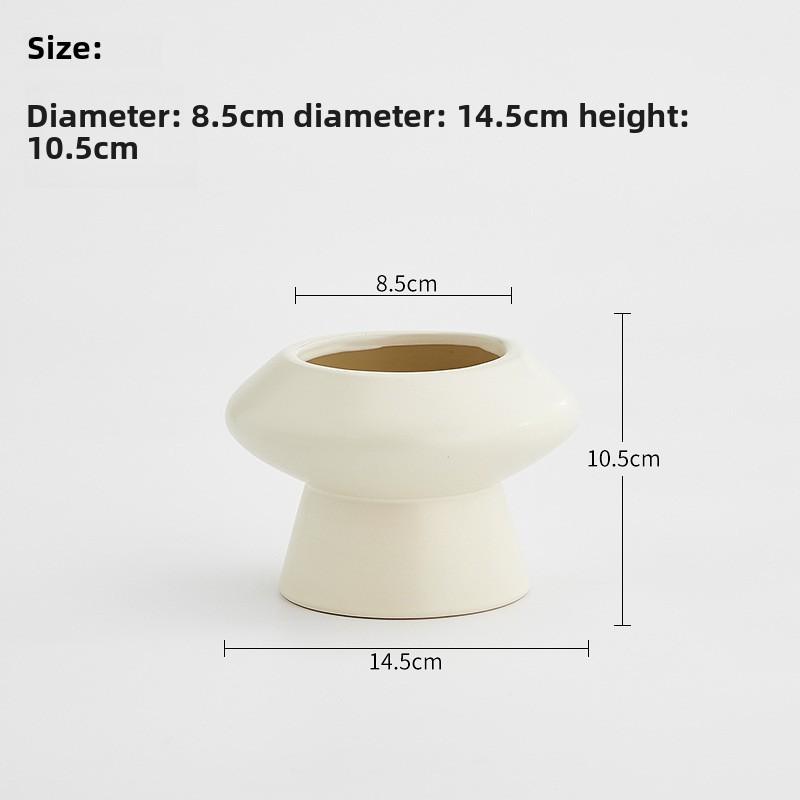 Simple Ceramic Flower Pot Modern Creative Flower Pot Home Decoration Desktop Decorative Plant Potes Simulated Plant Flower Vase