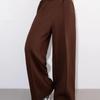 Autumn and Winter Solid Color Casual Wide Leg Elastic Waist Sweatpants Women's Jogging Sports Pants