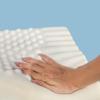 OLOMM Ergonomic Memory Foam Pillow with Ice Silk Cover