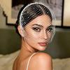 French Style Bride Veils Rhinestone Bridal Headwear Exquisite Wedding Headband  Bridal Party
