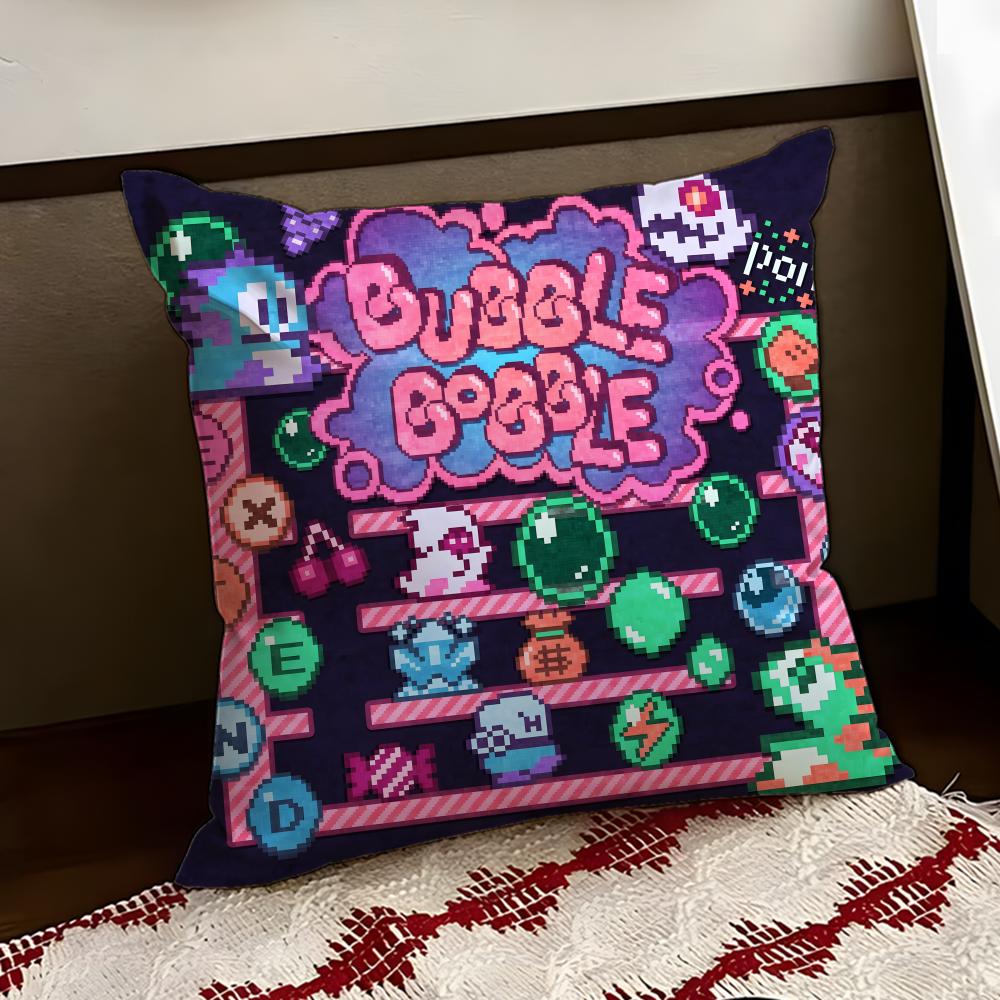Anime BBubble BBobble Kissenbezug Wendbar Weich Langlebig Kissenhülle Zuhause Auto Mehrzweckgebrauch für täglichen Komfort