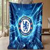 Chelsea FC Theme Blanket Soft Flannel Blanket Plush Throw Blanket Cozy Sofa Bed Blanket for Home Decor