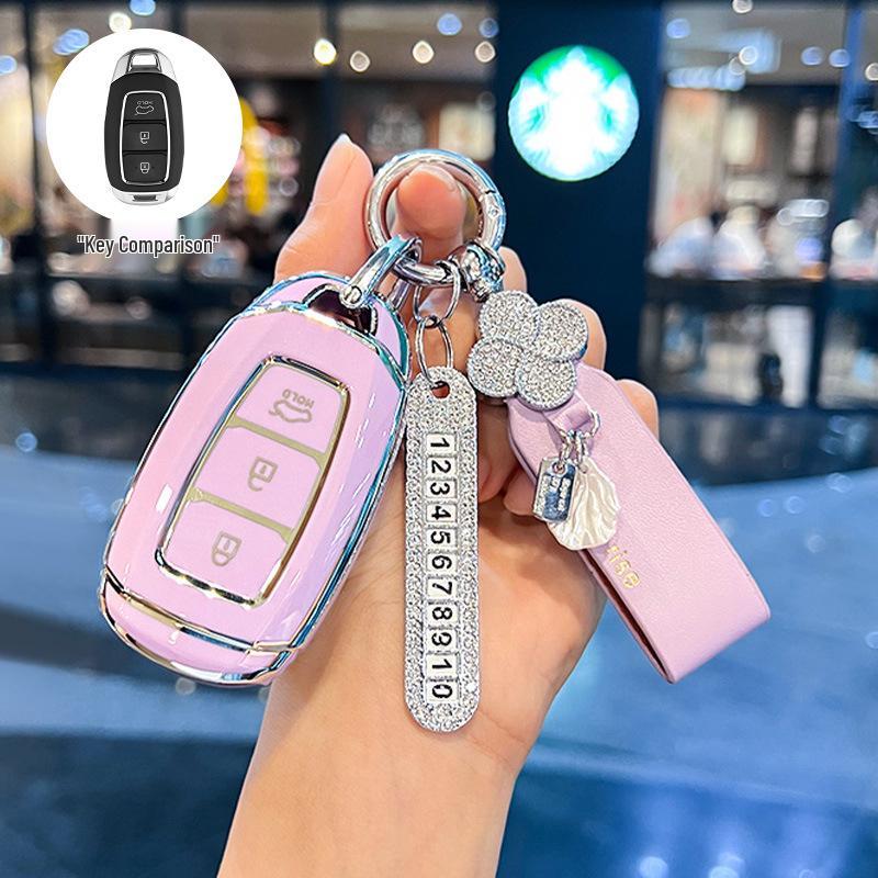 Modern ix35, Elantra ix25 Key Case: Compact Car Shell Buckle for Elantra, Lingdong, Mingtu, Langdong & Verna Models