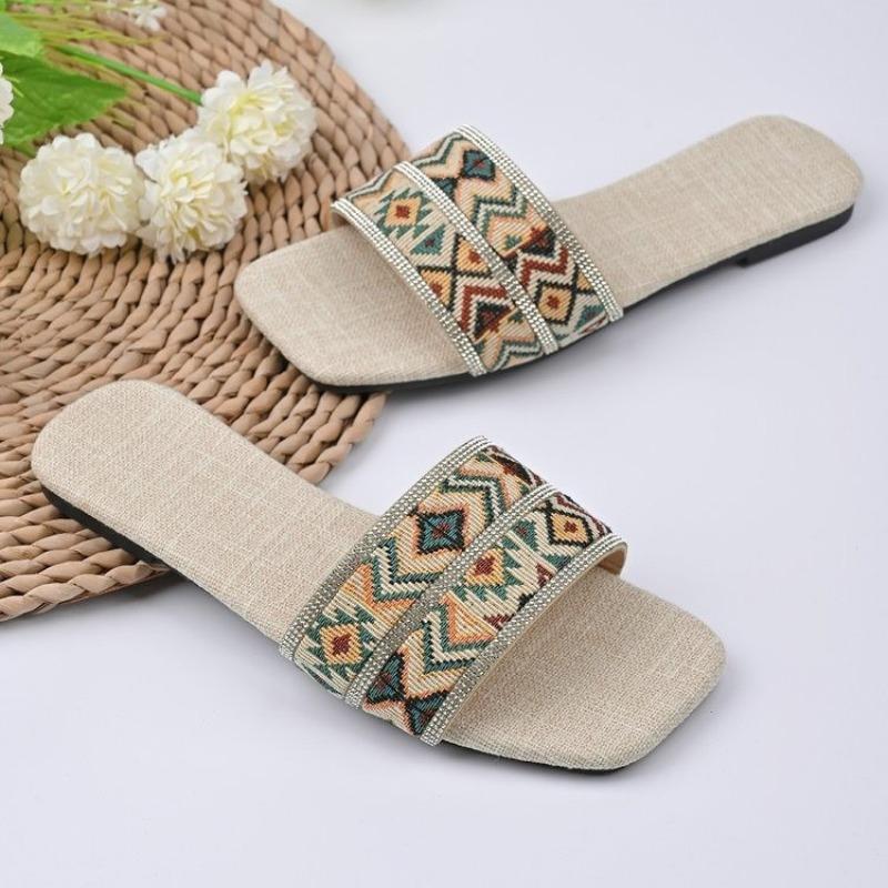 

Fashion Fashionable Classic Simplicity Sandals Women S New Style Popular Slippers Cloth Cover Letter Outdoor Casual Flat Bottom Slippers 43