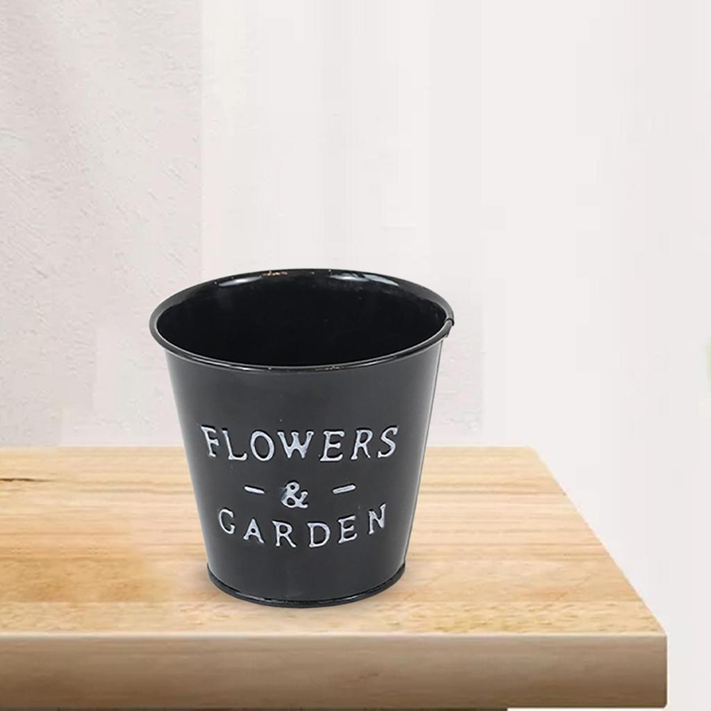 Garden Plant Flower Pot Planter Rustic Versatile Desktop Storage Barrel 5.1x4.7x3.5inch for Plant Lovers Sturdy Smooth Surface