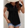 Nuovo Top Estivo da Donna Taglie Forti con Frange Jacquard Traforato