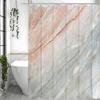 Marble Pattern Shower Curtain, Bathroom Decorative Shower Curtain, Waterproof Shower Curtain with Hooks