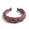 Simple Temperament Mesh Braid Headband Solid Color Knotted Weave Sweet Headband Girl Sponge Filled Hair Accessories