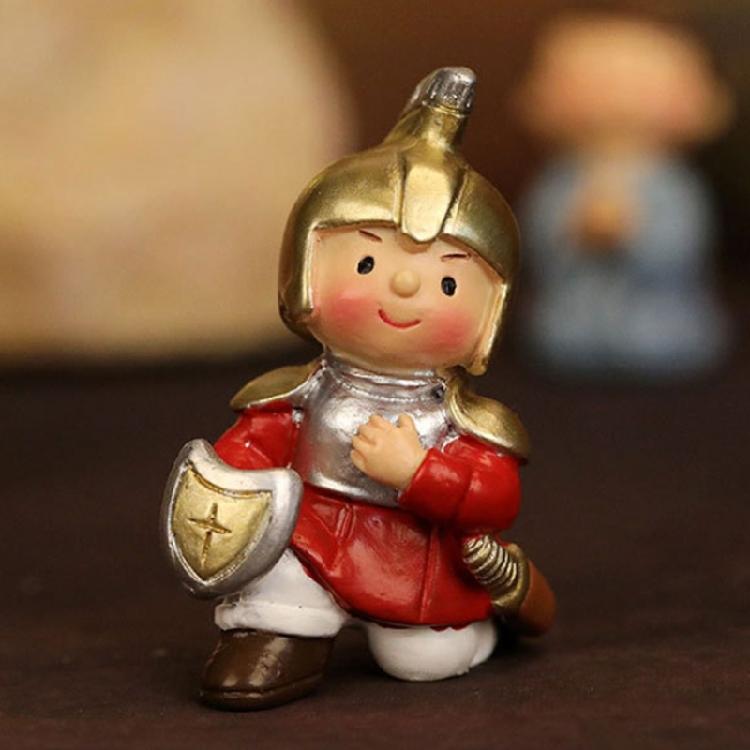 Christmas Resurrection Ornament Set with Handmade Resin Characters and Soft LED Glowing