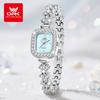 OPK 6058 Luxury Women Watch Elegant Diamond Watches Zircon Bracelet 30M Waterproof Small Dial Quartz Movement Women's Watch