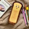 Student Stationery Bag, Fun Bread Plush Pen Bag, Multi functional Storage, Can Be Used as Wallet & Handbag