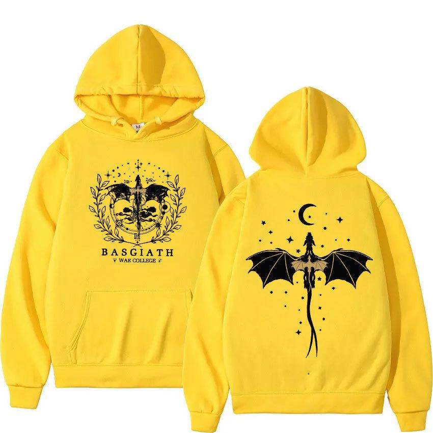 Basgiath War College Fourth Wing Hoodie Men's Fashion Pullov
