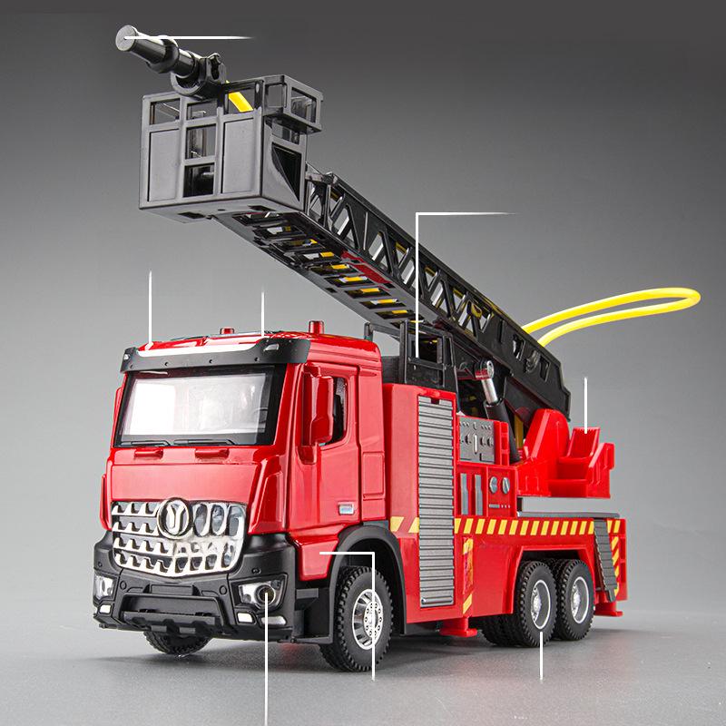 Children's Alloy Fire Ladder Vehicle Toy Model