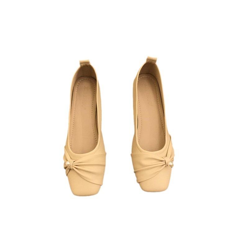 Französische Mary Jane Abendschuhe mit niedrigem Absatz 2025 neue vielseitige Römerschuhe mit flachem Boden Oma-Schuhe Mutter Damenschuhe