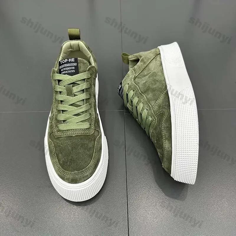 Fashion Men's Sneakers Soft Sole Casual Sports Shoes Comfortable Board Shoes Men Lace Up Platform Vulcanized Shoe Zapatillas De Hombre