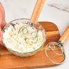 New Stainless Steel Dough Blender Coil Design Wooden Handle Flour Blender Ergonomic Eggbeater Tool Kitchen Baking