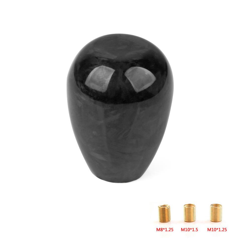 Racing Carbon Fiber Gear Shift Knob Universal Automotive Manual Shifter Stick Head Oval Shape Style Car Interior Upgrade