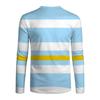 Men's Fashion Casual Stripe Printed Long Sleeve O-Neck Shirts Tops Blouse