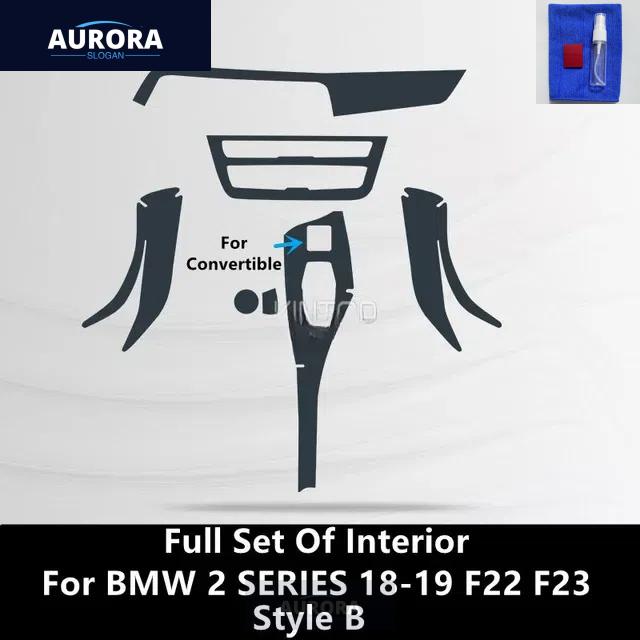 

For BMW 2 SERIES 14-19 F22 F23 F45 F46 Car Interior Center Console Transparent TPU Protective Film Anti-scratch Repair Film Full Set F22 F23 B