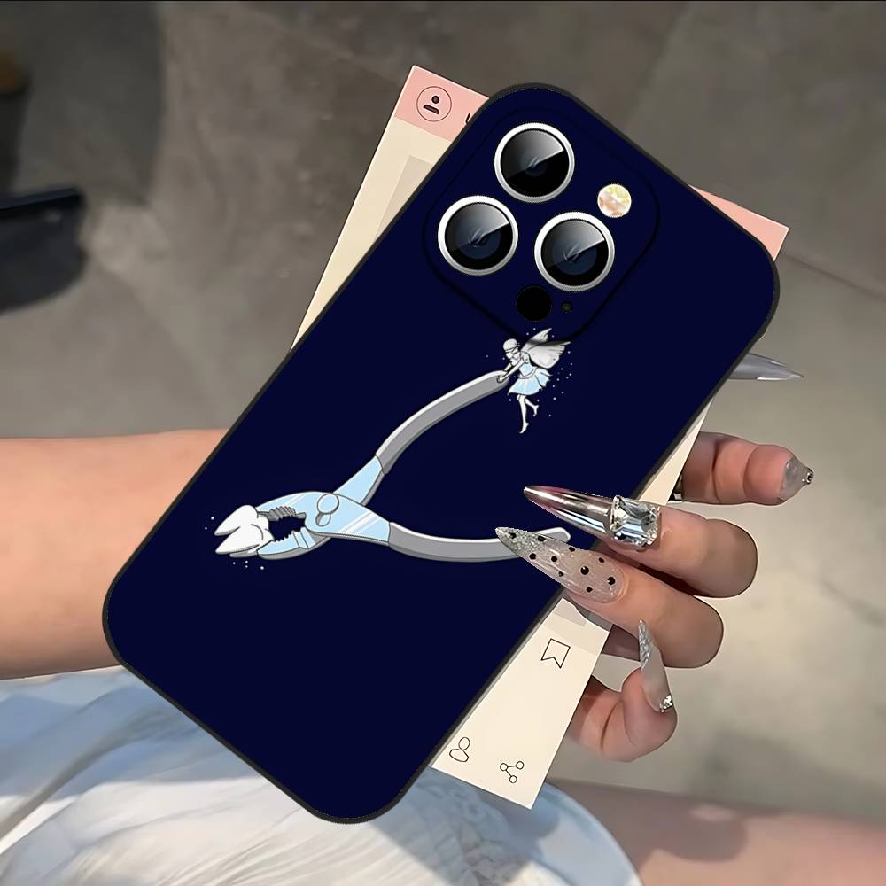 The Dentist Tooth Phone Case For IPhone 17 16 15 14 13 12 11 PRO MAX PLUS Mini TPU Soft To Skin-friendly Case