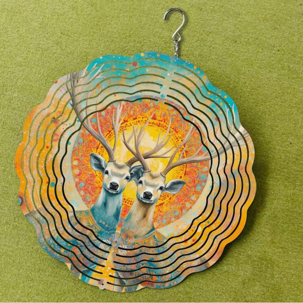 10 Inch Hanging Wind Chimes with 360 Degree Hook Exquisite Design for Balcony Garden Courtyard Decoration Spring Summer Artistic Dynamic Gift