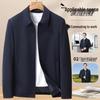 Men's Premium Spring/Autumn Business Casual Jacket Shirt for Middle-aged and Elderly