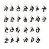 Lightweight Keychain Pendant, Sequins Star Letter A-Z Charm with Tassel, Gift Alphabet Initial Metal Keyring for Handbag Backpack Bag