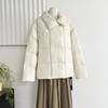 Winter Warm Standup Neck Jacket Women Loose Short Small Design Thickened Cotton Fashion Clothes