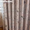 1PC NAPEARL French Fashionable Printed Rose Patterned Curtains Full Blackout Curtains for Bedroom Living Room Balcony Window for Home Decor