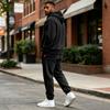 Men's Color Sweatshirt Track Suit Casual Athletic Set for Spring and Fall Outdoor Training