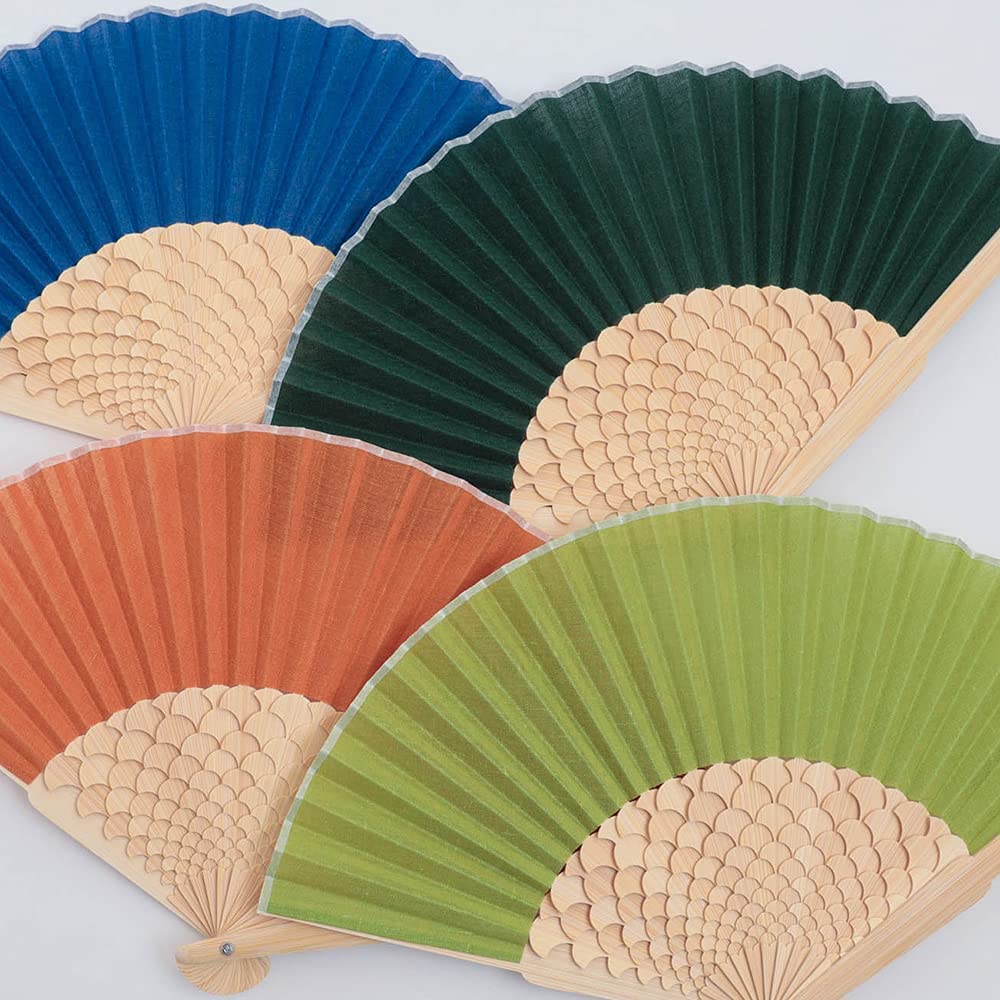 Shoroku LOTUS Fan Boxed Day Present Gift Stylish Design Sensu Orange [Nishikawa Shoten] (Orange) Mother's