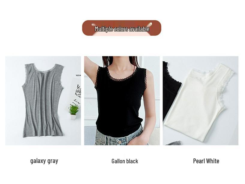 

Кружевной ребристый облегающий женский топ-майка - Эластичный базовый летний топ с круглым вырезом 1681 Galaxy Gray (For 80-140 jin)