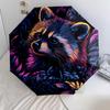 Forest Animal  Pattern, Automatic Folding Umbrella, Portable and Foldable Design, 8 Ribs, a Christmas or Birthday Gift.