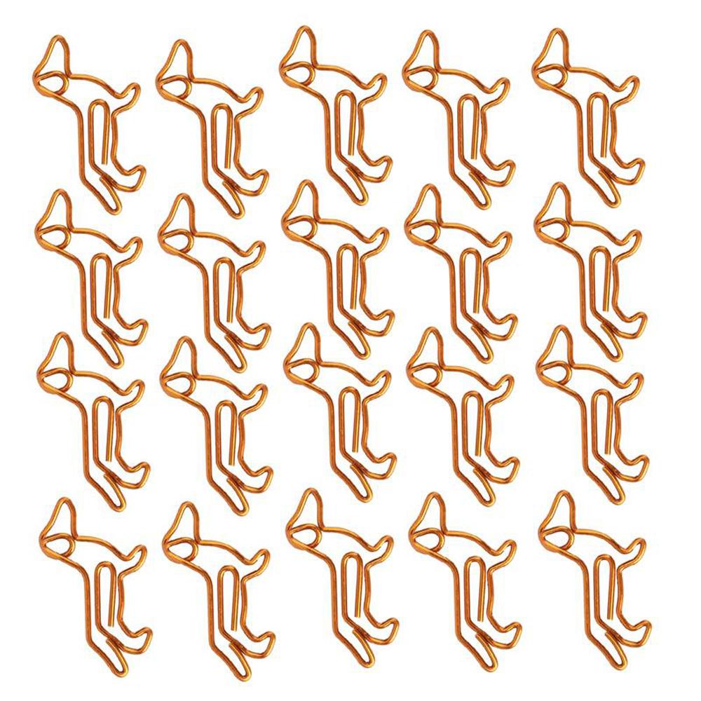 Cute Cartoon Customization Golden Paper Clamps Paper Clips Gold Paper Clip Bookmark Clip Dachshund