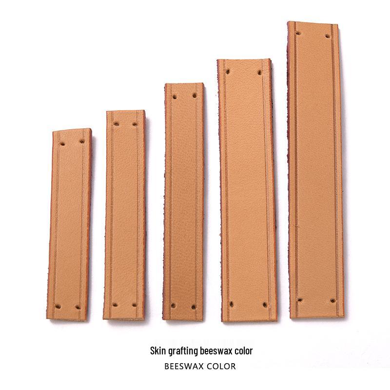 Ma Huang Shi MHS-D-8 Black Leather DIY Bag Strap Ring | Vegetable Tanned Leather Case & Self-Stitching Accessories Clip