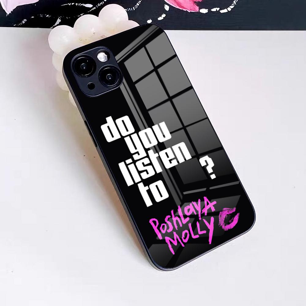 Band Poshlaya Molly Phone Case For IPhone 17 Pro Max 16 15 14 Pro Max 13 11 X Xs Xr 8 7Plus Glass Cover
