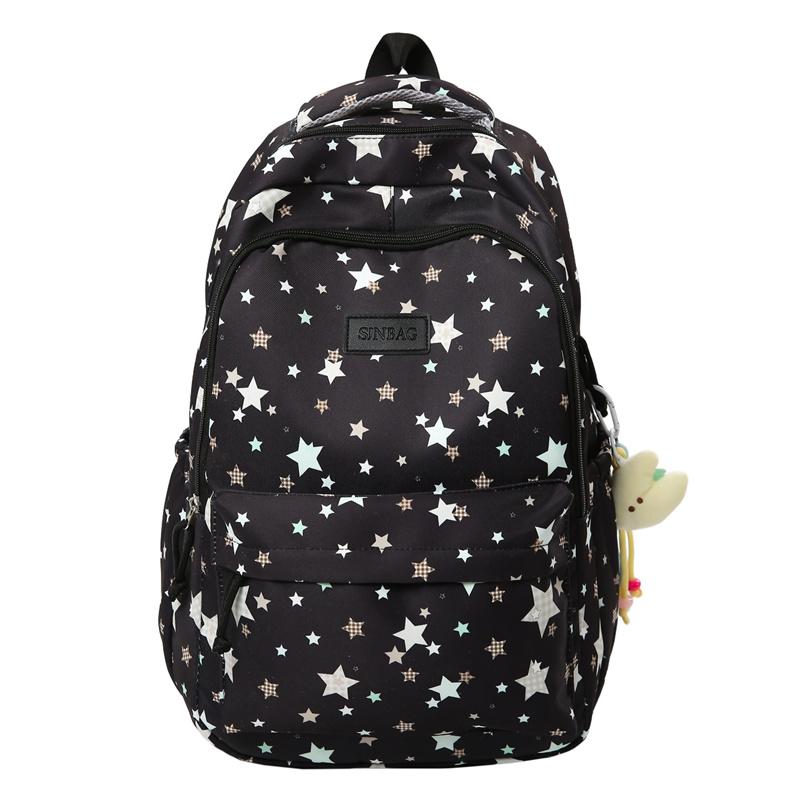Five-pointed Star Backpack Large Capacity Printed Backpack Student Schoolbag