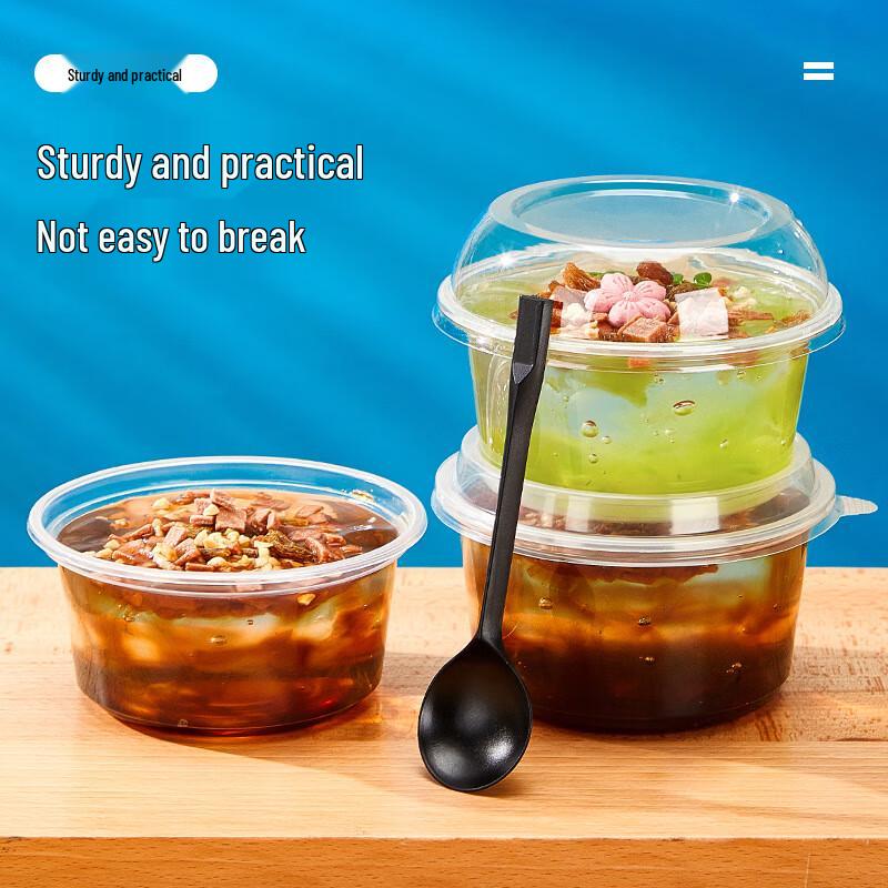 Thickened Disposable Dessert & Fruit Takeaway Bowls with Lids