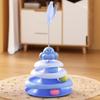 Rotating Octopus Cat Toy Collapsible Four-Layer Turntable Track Ball Cat Stick Feather Cat Self-Entertaining Anti-Boredom Toy