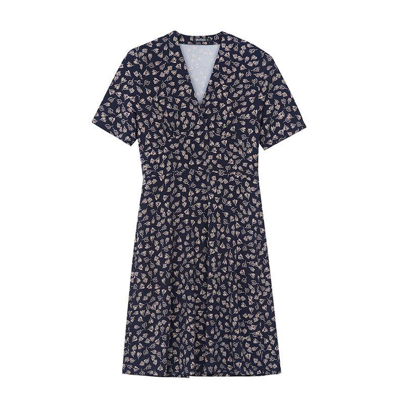 

Women s Summer Cross Silm Dress Slim Looking Short Sleeve Tibetan youth L