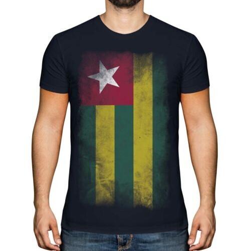 

Togo Faded Flag Men s T-Shirt Togolese T-Shirt M