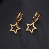 My Shape Lovely Flower Hoop Earrings for Women Gifts Stainless Steel Heart Sun Maple Leaves Earrings Fashion Jewelry Wholesale