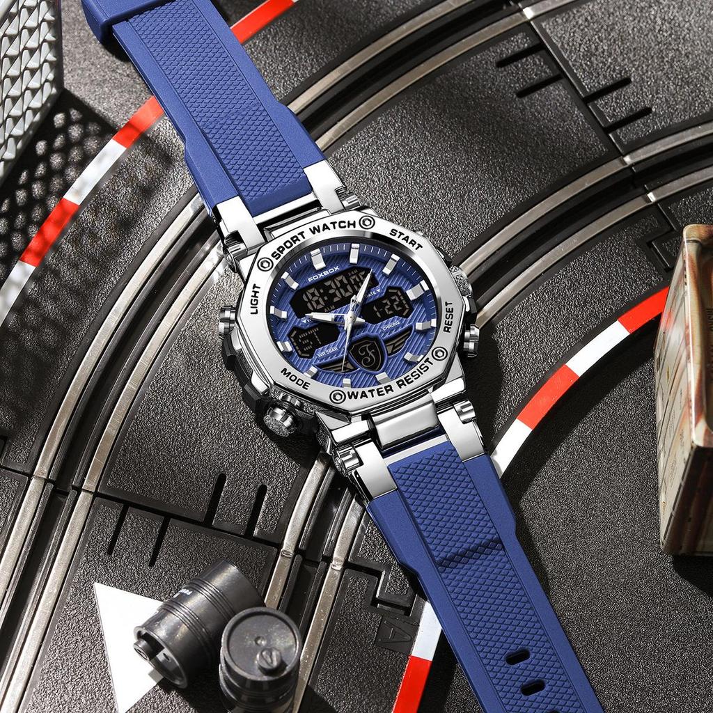 FOXBOX Multifunctional Waterproof Sports Watch for Men & Women, Luminous, Fashionable, Ideal for Commuting
