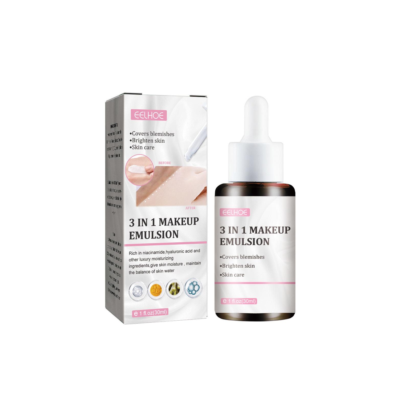 

EELHOE 3-в-1 крем для кожи основа под макияж без искусственного белого изолирующего консилера осветляющий питательный крем для кожи 30ml