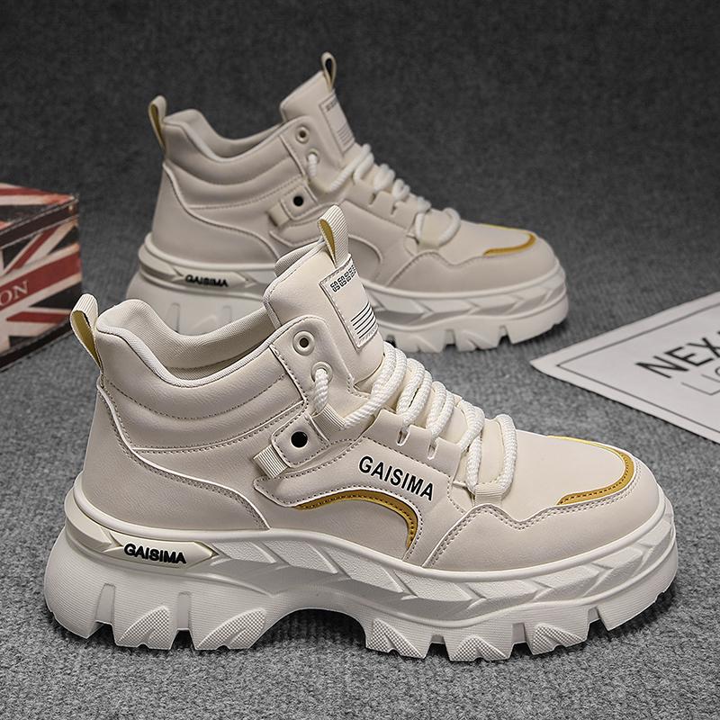 Neue Mode Herbst und Winter Herren High Top Martin Stiefel Studenten Männlich Jungen Trendy Weiche Sohle Arbeitsschuhe Arbeitsschutz Martin Sneakers