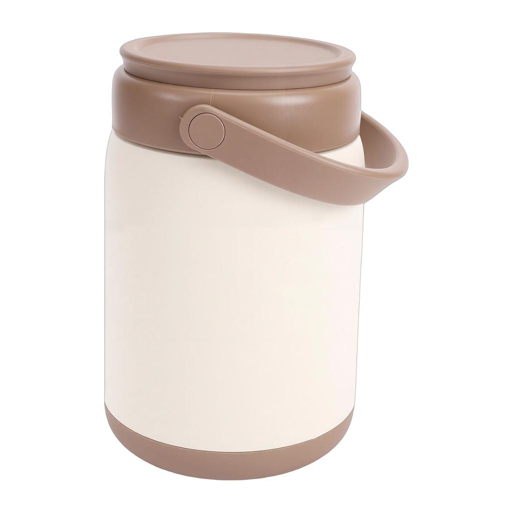 Insulated Food Container 304 Stainless Steel Portable Vacuum Insulated Lunch Box Hot Food Jar for Adults Students Brown
