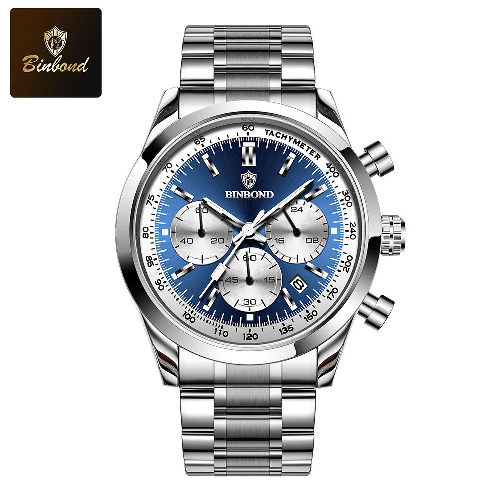 Neue Herren Quarzuhren Luxus Chronograph 30M Wasserdichte Armbanduhren Herrenuhr Reloj Hombre